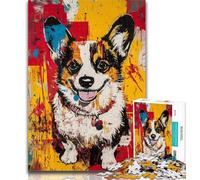 Puzzle da 1000 pezzi raffigurante il cane Welsh Corgi Pembroke,puzzle per adulti,1000 pezzi,decorazione da parete,regali unici per compleanno e Natale,adatti per bambini di età compresa tra 50x75cm