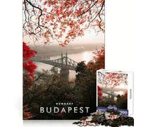 Puzzle da 1000 pezzi raffigurante il Danubio di Budapest, ideale per adulti, per stimolare la memoria, per il tempo libero e come evadere dalla realtà Taglio di qualità, regalo perfetto (50x75cm)