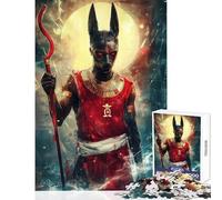Puzzle da 1000 pezzi raffigurante il dio Anubi un gioco rompicapo ideale come regalo per donne perfetto per la decorazione della casa con pezzi a incastro di forma casuale (50x75cm)