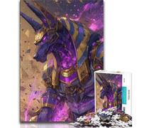 Puzzle da 1000 pezzi raffigurante il dio egizio Anubi, ideale come regalo per adolescenti, giochi educativi, decorazioni per la casa, ideale come regalo per tutta la famiglia (75x50cm)