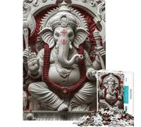 Puzzle da 1000 pezzi raffigurante il dio induista Ganesha ideale per compleanni Natale ma anche come gioco divertente e umoristico per tutta la famiglia dai 14 anni in su (38x26cm)