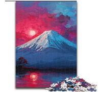 Puzzle da 1000 pezzi raffigurante il dipinto a olio del Monte Fuji, per adulti e adolescenti, per ammazzare il tempo durante le vacanze e migliorare l'amore tra coppie (26x38cm)