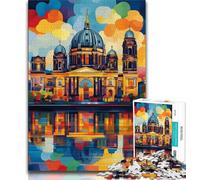 Puzzle da 1000 pezzi raffigurante il dipinto a olio del Taj Mahal per adolescenti sfida difficile contro lo stress per rafforzare l'amore tra coppie (26x38cm)