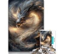 Puzzle da 1000 pezzi raffigurante il drago cinese, per adulti e adolescenti, gioco stimolante, ideale come regalo per tutta la famiglia, 38x26cm