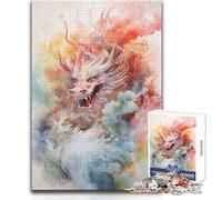Puzzle da 1000 pezzi raffigurante il drago giapponese, gioco di apprendimento per esercitarsi nelle abilità, regalo premuroso per momenti felici, dimensioni 50x75cm