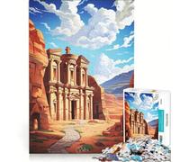 Puzzle da 1000 pezzi raffigurante il famoso dipinto ad olio di Petra, un gioco interattivo che allena mente e mani, con pezzi di forma casuale completamente ad incastro 38x26cm