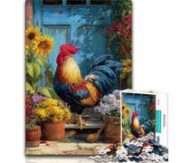 Puzzle da 1000 pezzi raffigurante il gallo, per adulti e adolescenti, gioco stimolante, ideale come regalo per tutta la famiglia (50x75cm)
