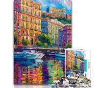 Puzzle da 1000 pezzi raffigurante il lungomare di Napoli, Italia, 1000 pezzi per adolescenti, giocattolo educativo antistress, regalo per amici e familiari (dimensioni 75x50cm)