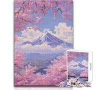 Puzzle da 1000 pezzi raffigurante il monte Fuji con i fiori di ciliegio, per adulti e adolescenti, gioco creativo di risoluzione dei problemi, idea regalo memorabile e sentita, dimensioni 38x26cm