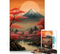 Puzzle da 1000 pezzi raffigurante il pacifico Monte Fuji, ideale per ragazzi, un rompicapo che allevia la tensione e funge da regalo di alta qualità (50x75cm)