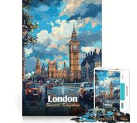 Puzzle da 1000 pezzi raffigurante il paesaggio urbano di Londra,Regno Unito Gioco di precisione,divertente e stimolante per risolvere problemi Un gioco tranquillo per i momenti di relax Decorazione