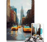 Puzzle da 1000 pezzi raffigurante il paesaggio urbano di New York, per adulti e adolescenti, giocattolo educativo intellettuale decomprimente, regalo di compleanno, regali 50x75cm