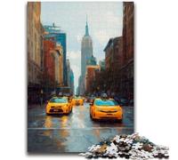 Puzzle da 1000 pezzi raffigurante il paesaggio urbano di New York per adulti e adolescenti, sfida difficile contro lo stress, per rafforzare l'amore tra coppie (50x75cm)