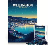 Puzzle da 1000 pezzi raffigurante il panorama notturno della città di Wellington Nuova Zelanda ideale per adulti Un hobby rilassante e stimolante per lo sviluppo cognitivo Un regalo perfetto