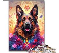 Puzzle da 1000 pezzi raffigurante il Pastore Tedesco. Puzzle impegnativi che sviluppano la coordinazione occhio-mano, perfetti come regali di compleanno (dimensioni 26x38cm)