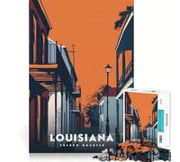Puzzle da 1000 pezzi raffigurante il quartiere francese della Louisiana,con incastro perfetto Gioco di abilità artistica e di pensiero per il relax e il tempo libero Regalo di Natale (50x75cm)