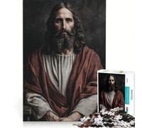 Puzzle da 1000 pezzi raffigurante il ritratto di Gesù Cristo gioco rompicapo rilassante e stimolante per l'intelletto regalo di compleanno regalo 38x52cm