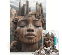 Puzzle da 1000 pezzi raffigurante il volto di una donna africana, realizzato in legno Gioco interattivo, divertente attività da fare in casa, ideale come decorazione da scrivania 50x75cm