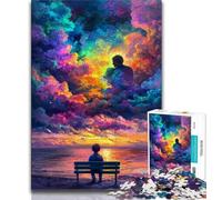 Puzzle da 1000 pezzi raffigurante il volto umano, motivo nuvola, per adolescenti, regalo di compleanno, giocattolo educativo intellettuale decomprimente, regali, arte murale (38x26cm)