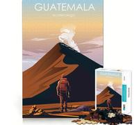 Puzzle da 1000 pezzi raffigurante il vulcano del Guatemala,con pezzi ben definiti,ideale per stimolare la mente e creare un'atmosfera rilassante e divertente,perfetto per il periodo natalizio 38x26cm