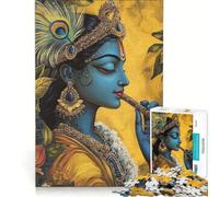 Puzzle da 1000 pezzi raffigurante Krishna con il flauto gioco per tutta la famiglia attività divertenti da fare in casa compleanno e Natale 38x26cm