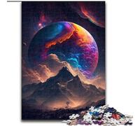 Puzzle da 1000 pezzi raffigurante la cima di una montagna mistica in legno attività divertente da fare a casa 50x75cm ideale come regalo di compleanno festa Natale e Halloween.