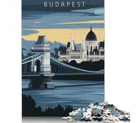 Puzzle da 1000 pezzi raffigurante la città di Budapest, per adulti e adolescenti, puzzle in legno, gioco giocattolo che stimola la creatività e la risoluzione dei problemi (75x50 cm)