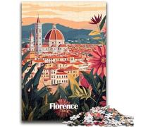 Puzzle da 1000 pezzi raffigurante la città di Firenze, Italia, per adulti e adolescenti, sfida difficile antistress per la decorazione della casa per 14+ anni (26x38cm)