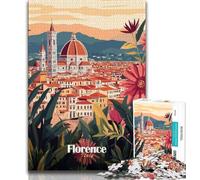 Puzzle da 1000 pezzi raffigurante la città di Firenze, Italia, per adulti e ragazzi, antistress, sfida difficile, migliora l'amore tra coppie, 50x75cm