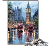Puzzle da 1000 pezzi raffigurante la città di Londra, per adulti, 1000 pezzi per adolescenti e famiglie, perfetto regalo di Natale (dimensioni 50x75cm)