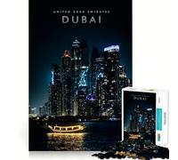 Puzzle da 1000 pezzi raffigurante la città metropolitana di Dubai,con tagli precisi e un'opera d'arte divertente e stimolante per il tempo libero,a tema natalizio (38x52cm)
