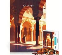 Puzzle da 1000 pezzi raffigurante la Grande Moschea di Cordova,con taglio preciso Gioco stimolante per la mente,ideale per il relax e come decorazione natalizia (50x75cm)