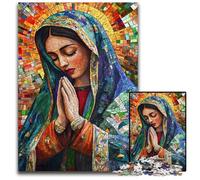 Puzzle da 1000 pezzi raffigurante la Madonna di Guadalupe in preghiera, in legno, dal design intricato, per adolescenti, decorazioni fai da te e divertimento che stimola la mente, 50x75cm