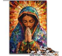Puzzle da 1000 pezzi raffigurante la Madonna di Guadalupe in preghiera,realizzato in legno,perfetto regaloe Capodanno,regalo per le feste,50X75cm,gioco rompicapo per adolescenti,perfetto regalo