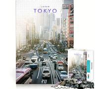 Puzzle da 1000 pezzi raffigurante la metropoli di Tokyo, Giappone, con bordi ben definiti, ideale per risolvere problemi, divertente e facile da realizzare, perfetto come regalo di Natale (38x52cm)