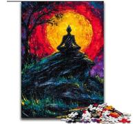 Puzzle da 1000 pezzi raffigurante la misteriosa statua del Buddha, per adulti dai 14 anni in su, gioco da parete, compleanno e Natale (26x38cm)