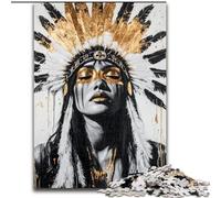 Puzzle da 1000 pezzi raffigurante la principessa indiana dorata, per bambini dai 14 anni in su, ideale come regalo per tutta la famiglia e gli amici (dimensioni 26x38cm)