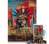 Puzzle da 1000 pezzi raffigurante la Statua della Libertà dei Nativi Americani, per adulti Gioco di logica fine, silenzioso e divertente, con bordi netti Regalo memorabile (50x75cm)