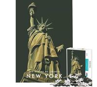Puzzle da 1000 pezzi raffigurante la Statua della Libertà di New York Un gioco avvincente per sviluppare la pazienza un'attività pratica per tutta la famiglia Un regalo divertente (dimensioni 38x26cm)