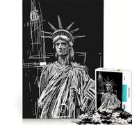 Puzzle da 1000 pezzi raffigurante la Statua della Libertà gioco rompicapo difficile e stimolante regalo di compleanno regalo 38x26cm