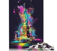 Puzzle da 1000 pezzi raffigurante la Statua della Libertà, per adulti, puzzle in legno per adulti, adolescenti, uomini e donne, regalo 1000 pezzi (75x50 cm)