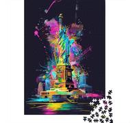 Puzzle da 1000 pezzi raffigurante la Statua della Libertà, per adulti, regalo di Halloween, puzzle per adulti e adolescenti dai 12 anni in su, 1000 pezzi (38x26 cm) <