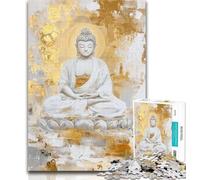 Puzzle da 1000 pezzi raffigurante la statua dorata del Buddha, puzzle da 1000 pezzi per adolescenti e adulti, pezzi completamente interconnessi e di forma casuale, 50x75cm