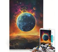 Puzzle da 1000 pezzi raffigurante la Terra vista da Marte un gioco impossibile con taglio di precisione e pezzi di forma casuale completamente ad incastro 50x75cm