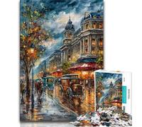 Puzzle da 1000 pezzi raffigurante la Torre Eiffel,dipinto a olio,per adulti e adolescenti,giocattoli educativi per l'apprendimento,giochi per famiglie con poster abbinato e foglio di quiz,38x26cm