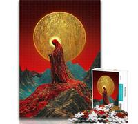 Puzzle da 1000 pezzi raffigurante la Vergine Maria d'oro per adolescenti, sfida difficile antistress, migliora l'amore tra coppie, 50x75cm