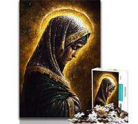 Puzzle da 1000 pezzi raffigurante la Vergine Maria d'oro, per adulti e adolescenti, giocattolo educativo intellettuale decomprimente, regali di Babbo Natale segreto, 50x75cm