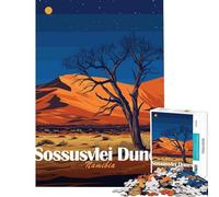 Puzzle da 1000 pezzi raffigurante le dune di Sossusvlei Namibia Paesaggio artistico gioco per famiglie sfida per l'intelligenza giocattolo avvincente ottimo regalo per compleanni (dimensioni 50x75cm)