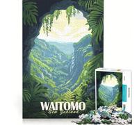 Puzzle da 1000 pezzi raffigurante le grotte di Waitomo Nuova Zelanda gioco educativo rilassante e stimolante per la mente ideale come decorazione da scrivania 38x52cm