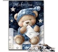 Puzzle da 1000 pezzi raffigurante l'orsacchiotto addormentato, per adulti, 1000 giochi interattivi per famiglie, decorazioni fai da te per la casa, un rompicapo stimolante (dimensioni 26x38cm)